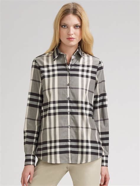 burberry ladies check shirt|Burberry Check cotton shirts.